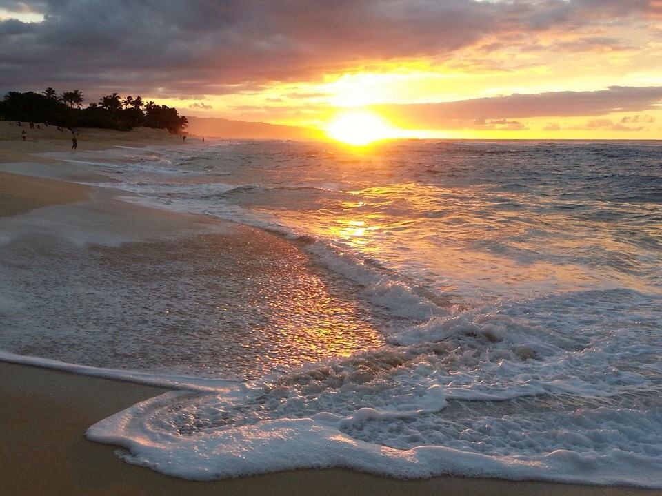 Hawaiian Islands of Oahu - Sunset Beach